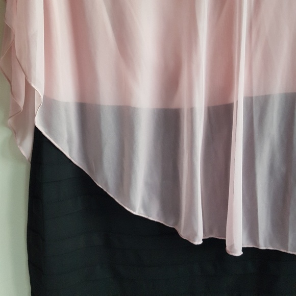 Asymmetrical Draped Mini Dress |Enfocus - Picture 3 of 5